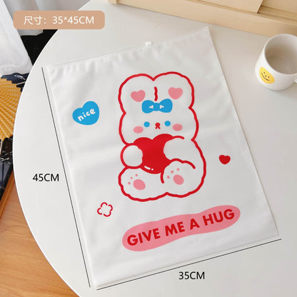 Heart tea bear large travel storage bag