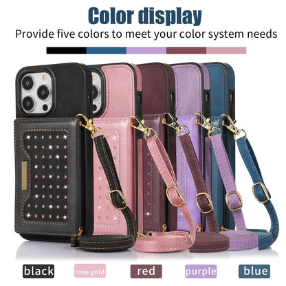 Slim Magnetic iPhone Wallet Case with Stand - Anti-Drop, Shockproof Protection for iPhone 15/14/13/12 Series