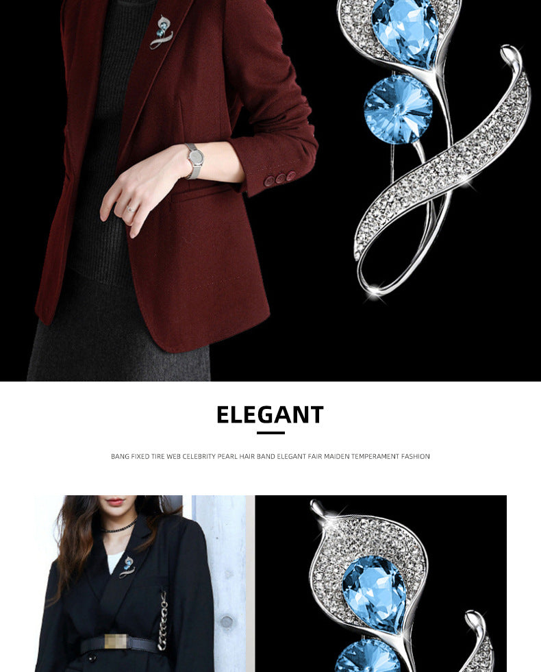 Unisex alloy floral brooch for gifting