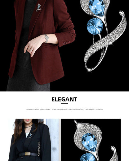 Unisex alloy floral brooch for gifting