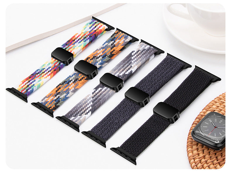 Stylish Nylon Woven Magnetic Apple Watch Band - Compatible with All Series