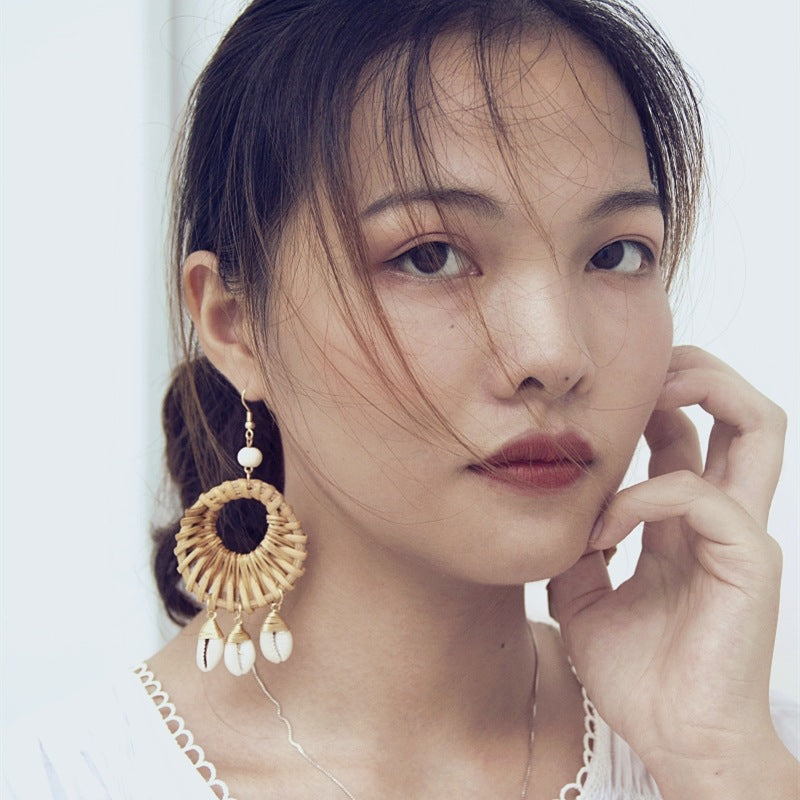 Eco-friendly Rattan Earrings Image 6