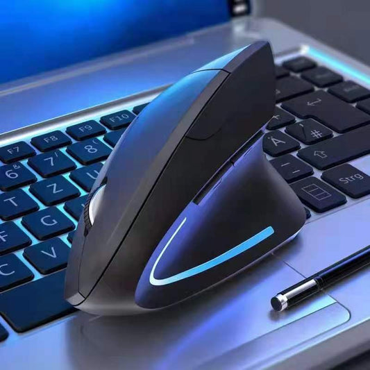 Ergonomic Rechargeable Wireless Mouse - Silent Bluetooth Optical Gaming Mouse with RGB Lights