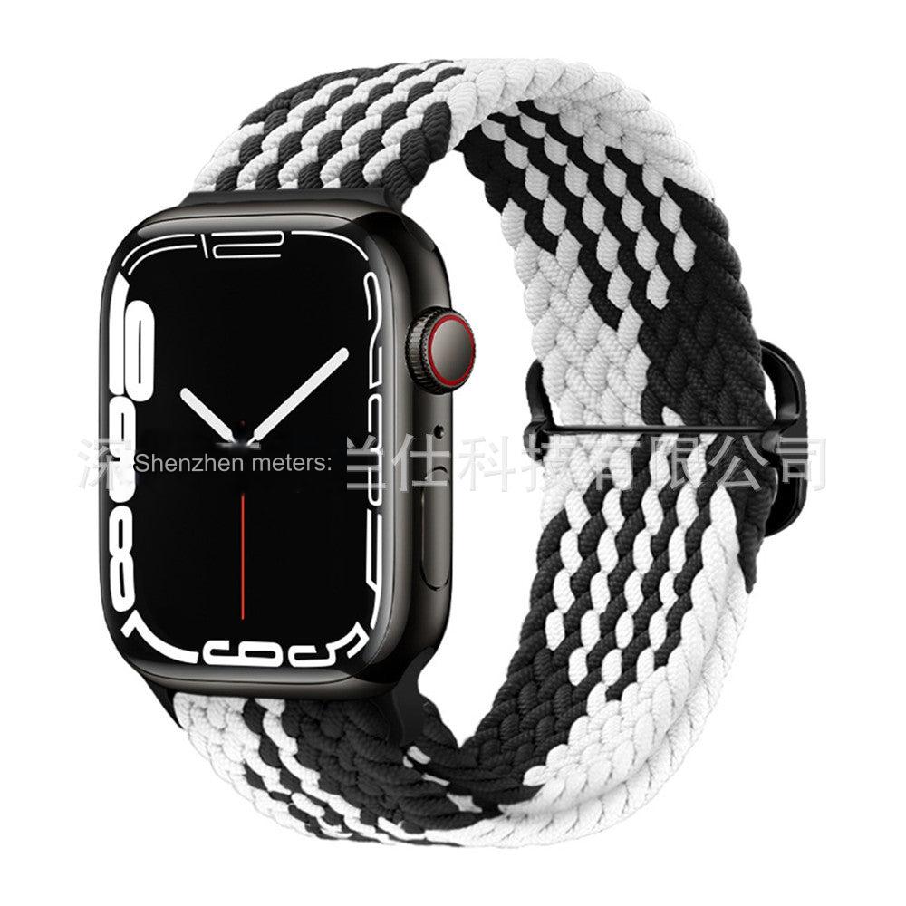 Premium Nylon Woven Watch Band for Apple Watch Series 4, 5, 6, 7, 8, SE, Ultra - Adjustable, Sporty Design