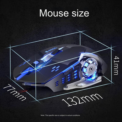 Dual Mode Wireless and Wired Gaming Mouse - Silent Operation with RGB Lighting, Adjustable DPI and Ergonomic Design