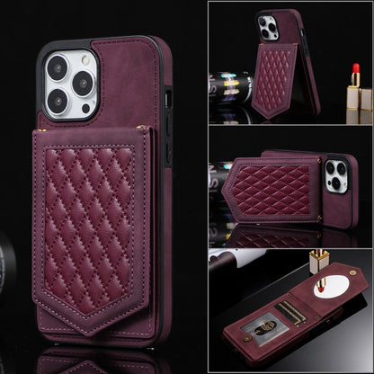 Stylish TPU Wallet Case for iPhone 15/14/13/12 - With Mirror & Stand, Available in Multiple Colors