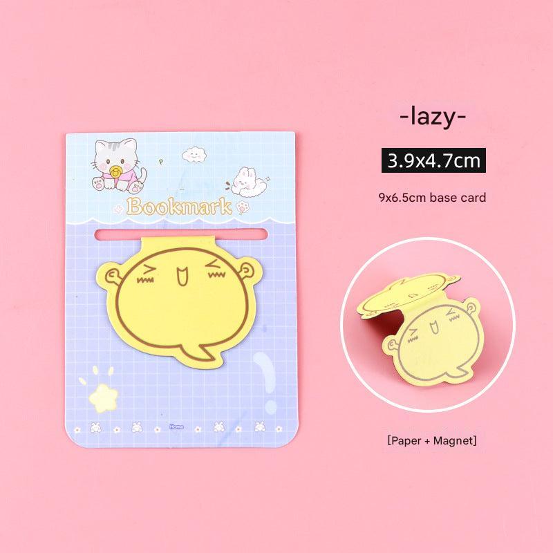 magnetic bookmark blushing cartoon