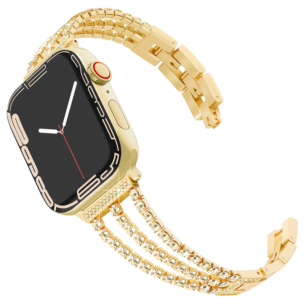 Luxury Rhinestone Metal Apple Watch Band - Stylish and Durable iWatch Bracelet