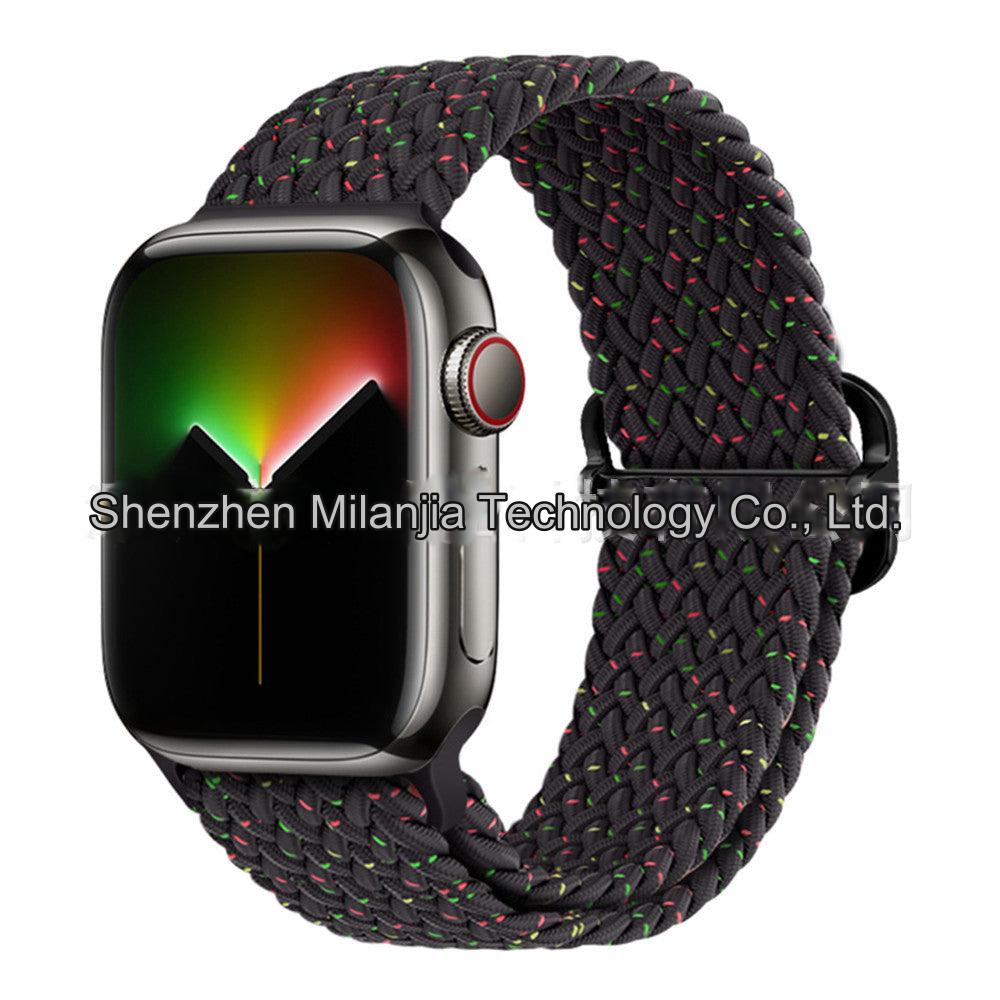 Premium Nylon Woven Watch Band for Apple Watch Series 4, 5, 6, 7, 8, SE, Ultra - Adjustable, Sporty Design