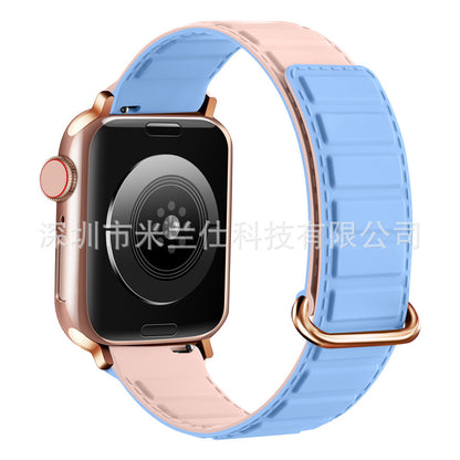 Premium Silicone Magnetic Apple Watch Band - Sporty & Durable Replacement Strap for All Models