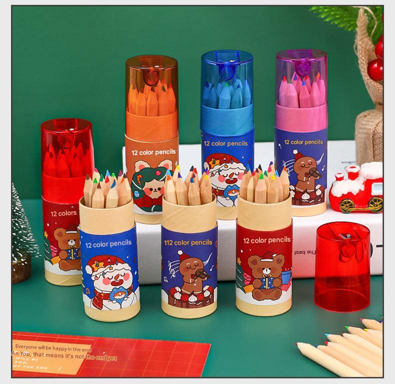 colorful children's Christmas pencil set