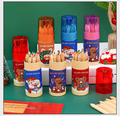 colorful children's Christmas pencil set