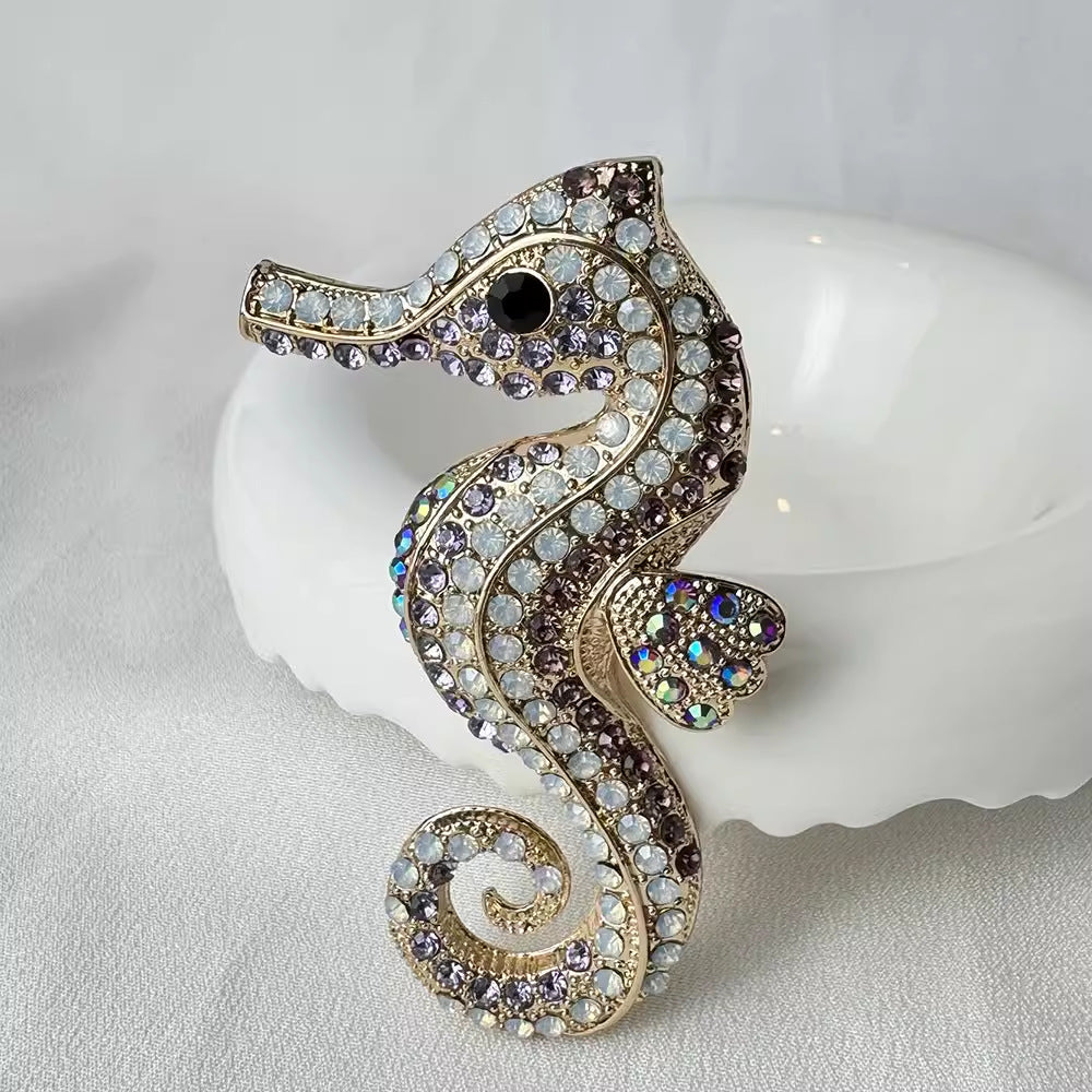 Elegant animal brooch detail view