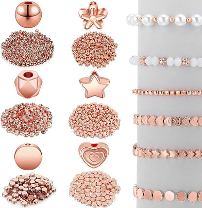 gold silver rose gold spacer beads