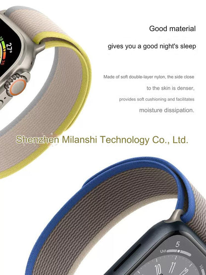 Durable Nylon Sport Strap for Apple Watch - Compatible with Ultra, Series 7 & More - Variety of Colors Available