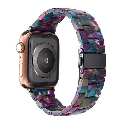 Stylish Natural Resin Apple Watch Band - Compatible with Series 1-9 & Ultra Models