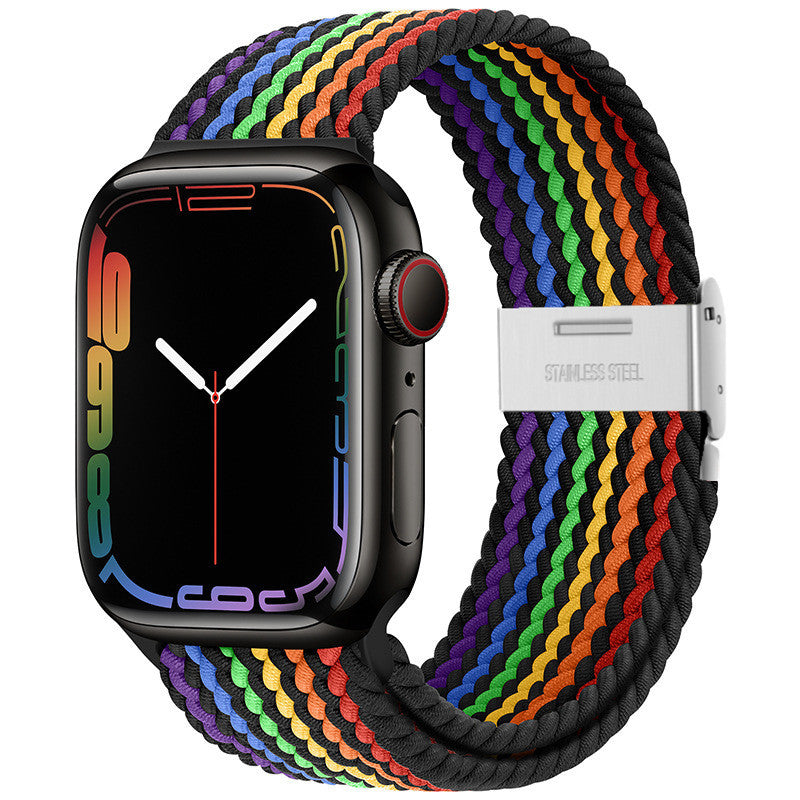 Premium Nylon Woven Strap for Apple Watch - Fits All Series and Sizes - Adjustable Buckle - Stylish and Durable