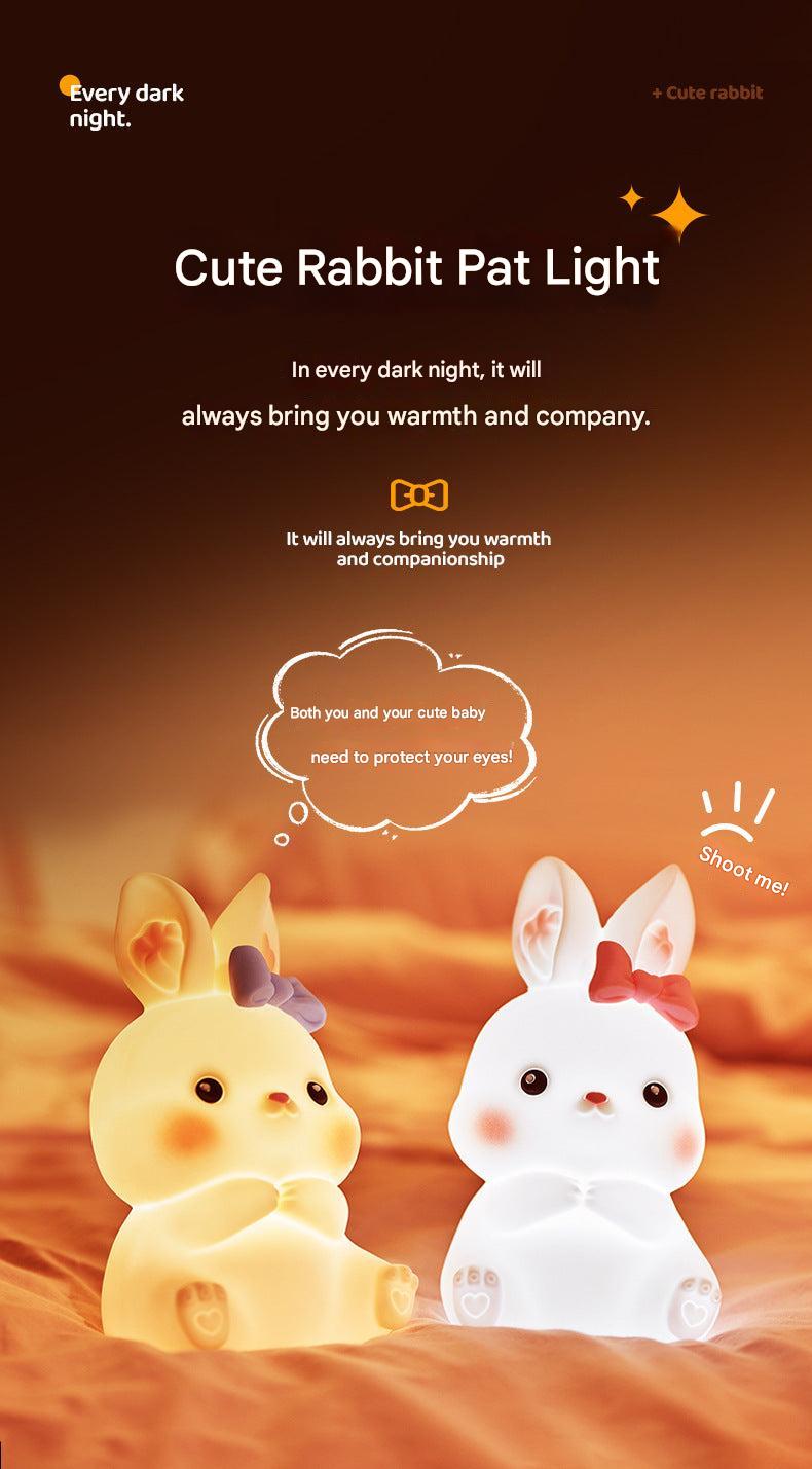 USB rechargeable bunny night light in nursery