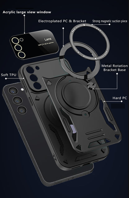 Ultra-Sleek Magnetic Phone Case with Kickstand for Samsung Galaxy S23/S24 - Stylish, Durable and Shockproof