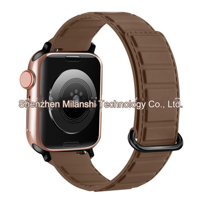 Premium Silicone Magnetic Apple Watch Band - Sporty & Durable Replacement Strap for All Models