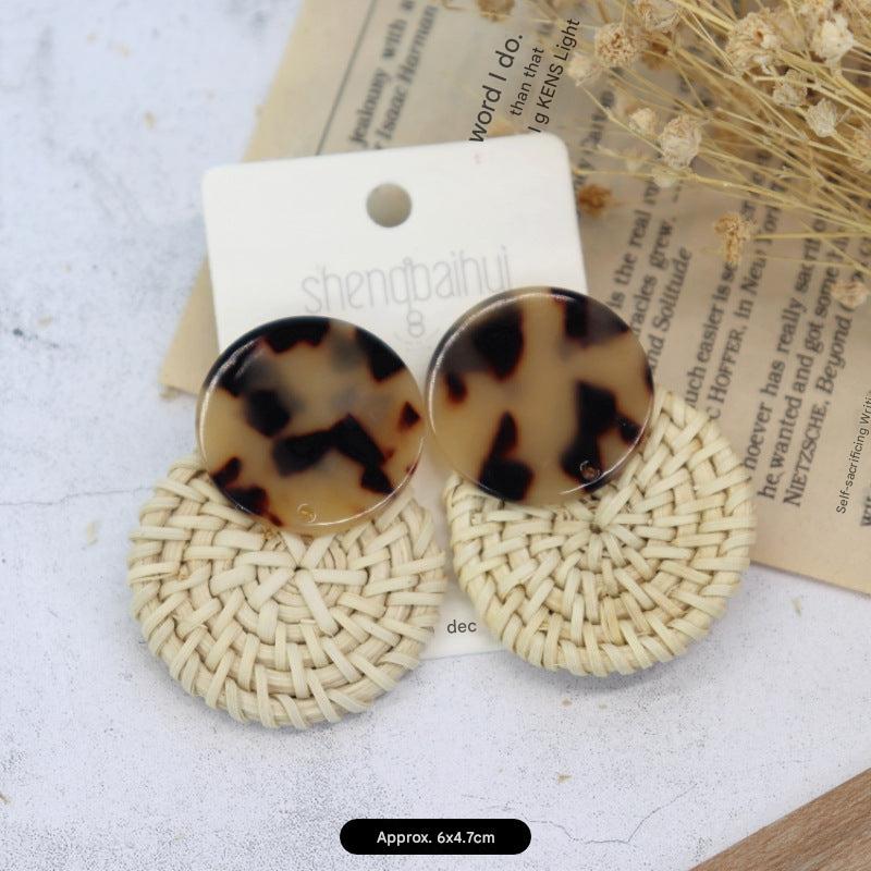 Handcrafted Rattan Earrings Image 1