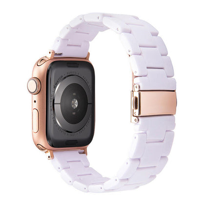 Stylish Natural Resin Apple Watch Band - Compatible with Series 1-9 & Ultra Models