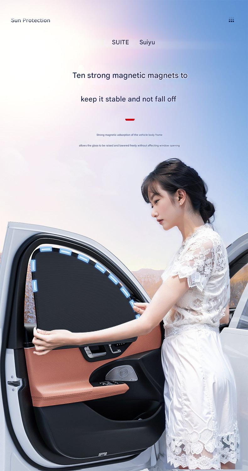 privacy sunshade curtain on passenger side window