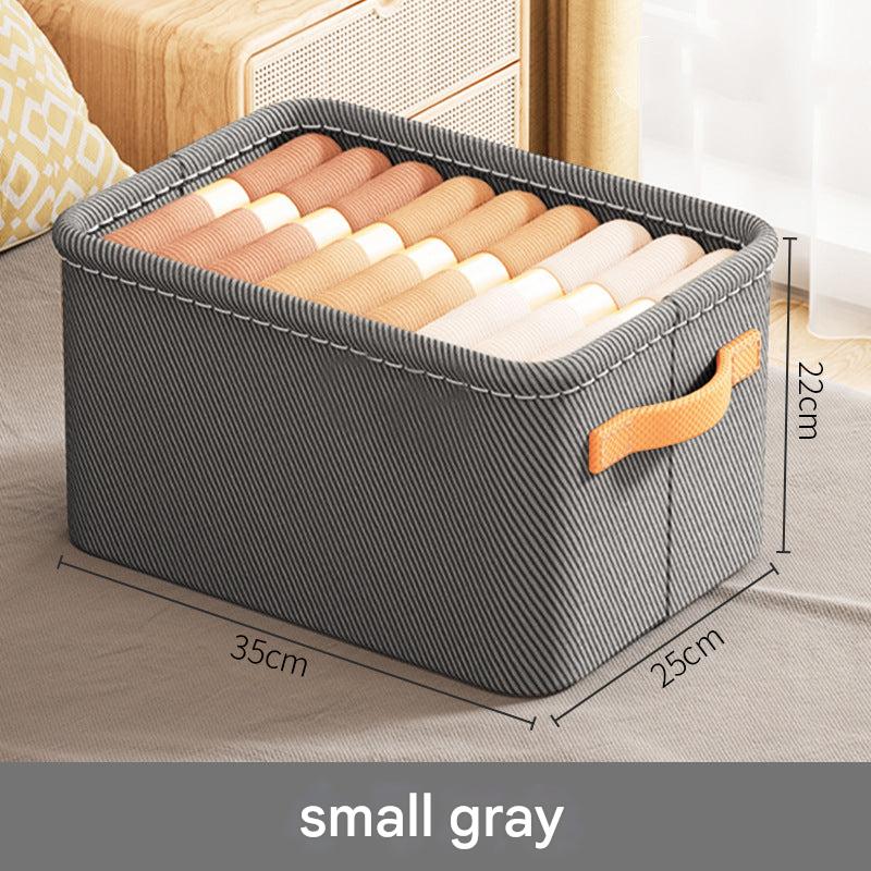 Durable steel frame in fabric storage box