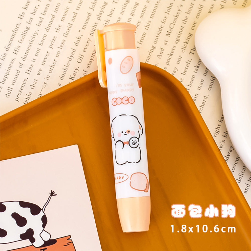 colorful bread puppy design eraser