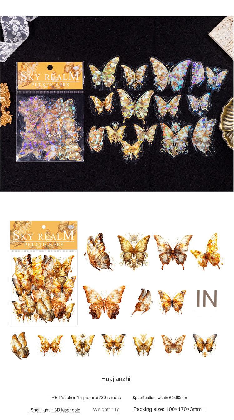 creative butterflies PET stickers