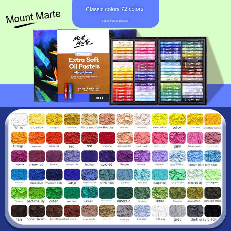 Montmartre 24-Color Ultra Soft Oil Pastels for Kids - Vibrant, Easy to Blend Art Crayons