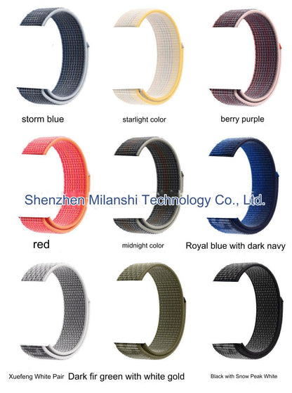 Nylon Sports Band for Apple Watch Series 1-9 & Ultra - Adjustable & Breathable with Velcro Closure