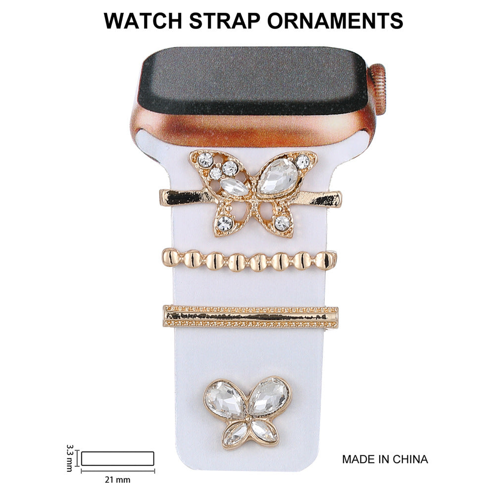 Stylish Rhinestone Silicone Strap for Apple Watch - Durable & Elegant Accessory