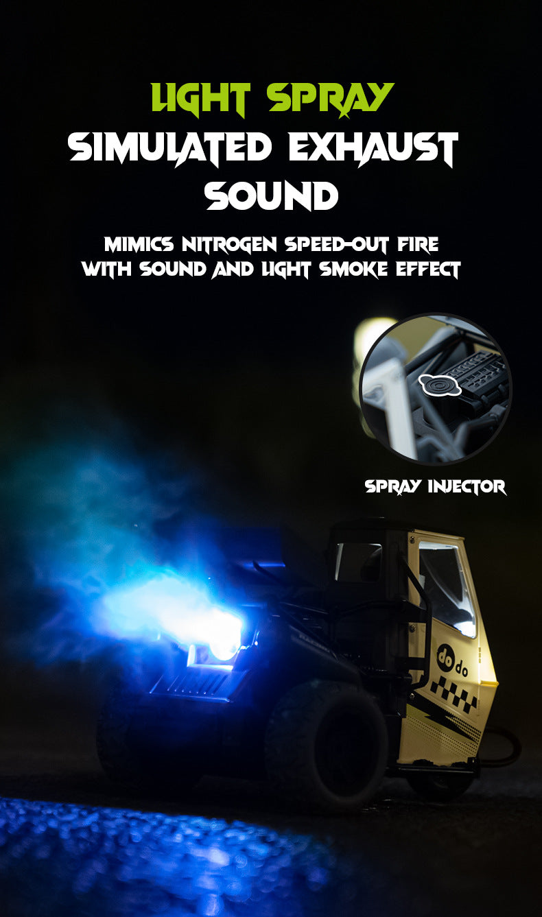 1:16 Scale Remote Control Drift Motorcycle Car with Spray Effects - Kids RC Off-Road Vehicle