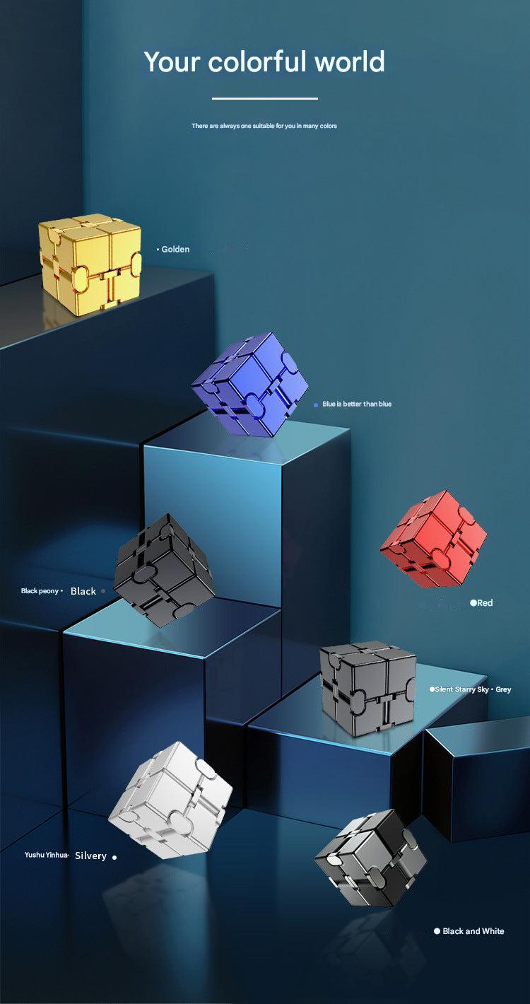 various colorful infinite magic cubes on display