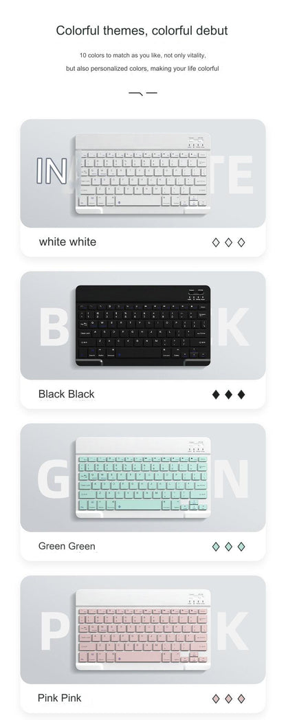 Wireless Bluetooth Keyboard and Mouse Combo for iPad, iPhone, and Android Tablets - Silent Scissor Switch and Ergonomic Design