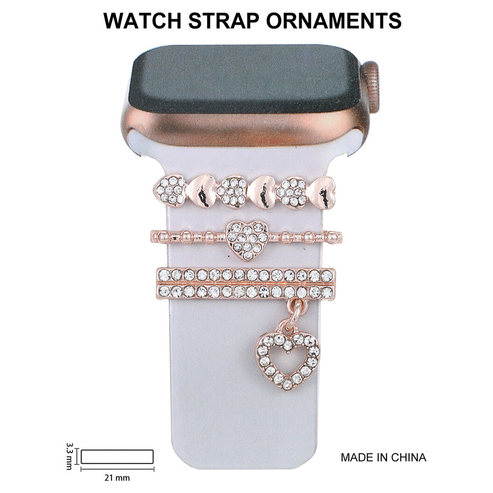 Stylish Rhinestone Silicone Strap for Apple Watch - Durable & Elegant Accessory