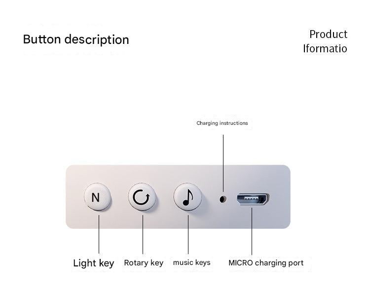 Colorful projection from bunny night lamp