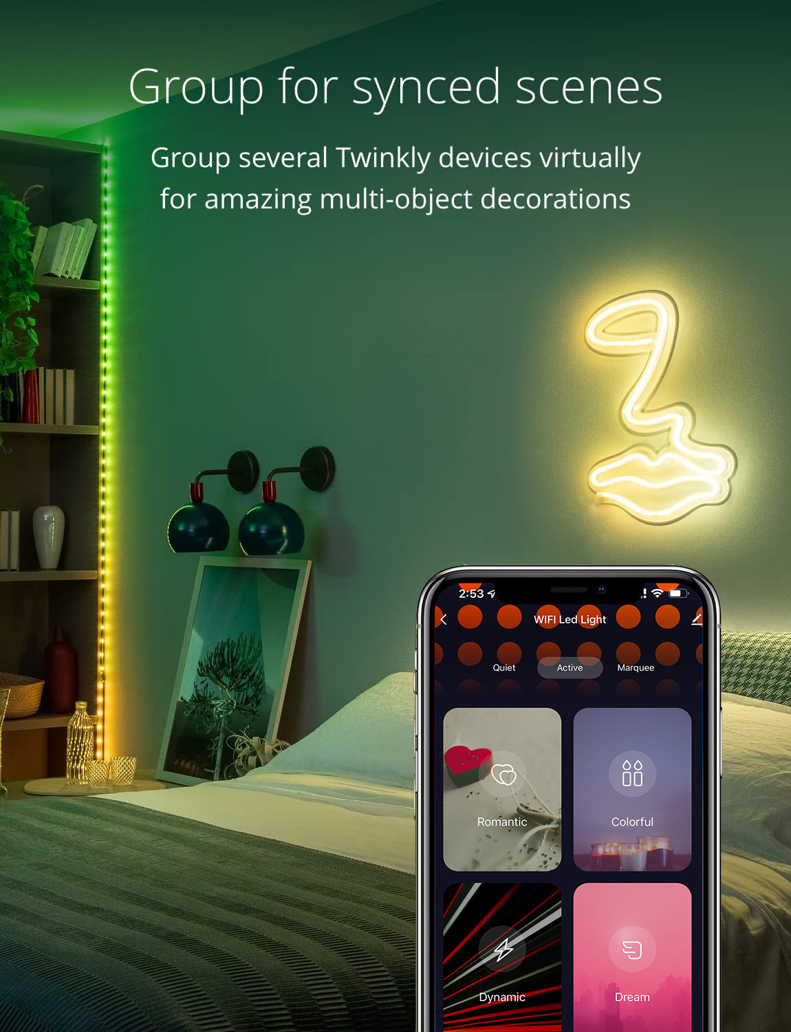 colorful LED string lights product image