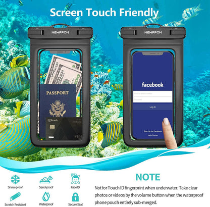 Universal Waterproof Phone Pouch - Swim, Dive, and Adventure with Touchscreen Compatibility