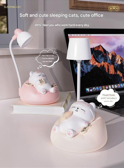 Cute cat-shaped lamp with soft light