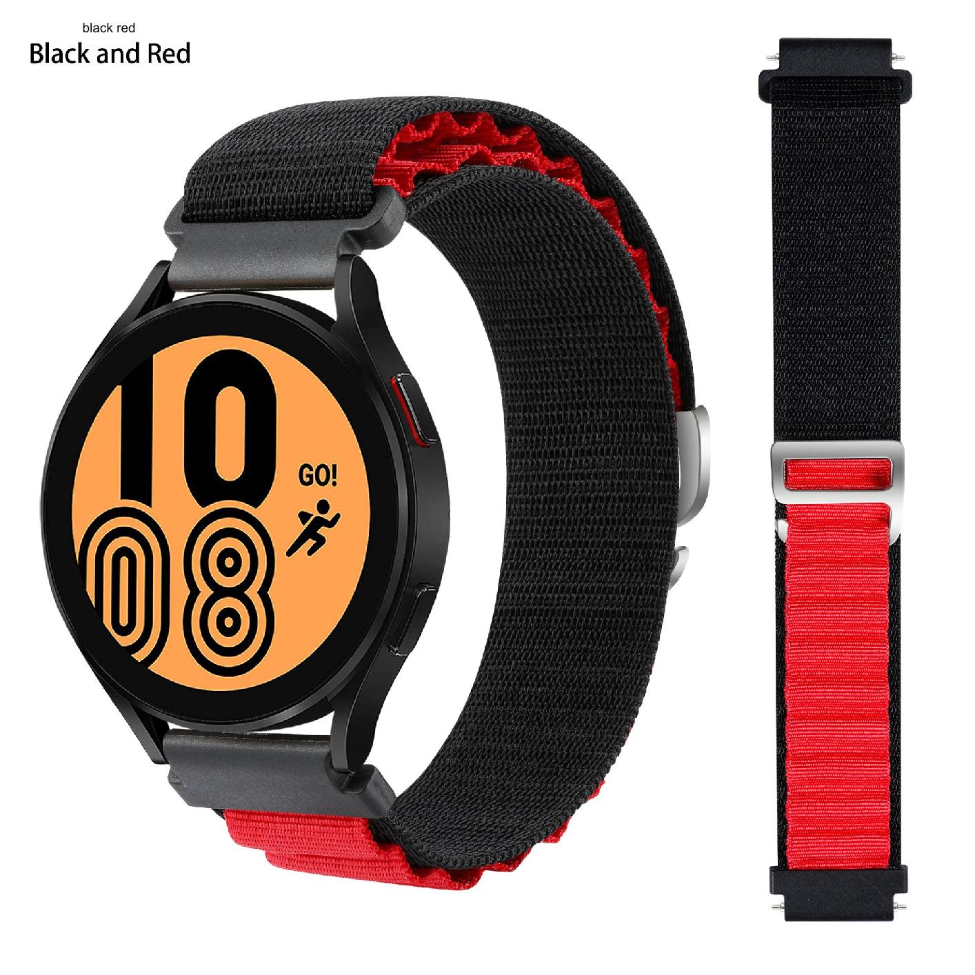 Premium Nylon Sport Band for Samsung Galaxy Watch 4/5/6 & Huawei GT3 - 18/20/22mm Adjustable Sizes