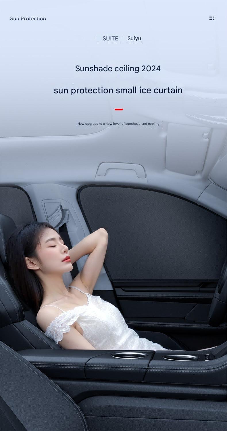 universal sun blocking curtain for car rear window