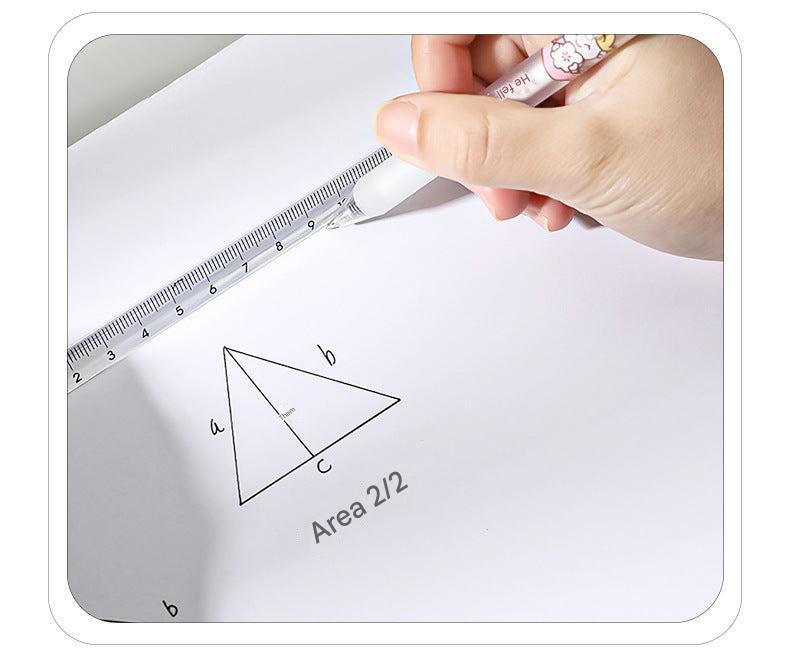 professional clear acrylic ruler on drawing