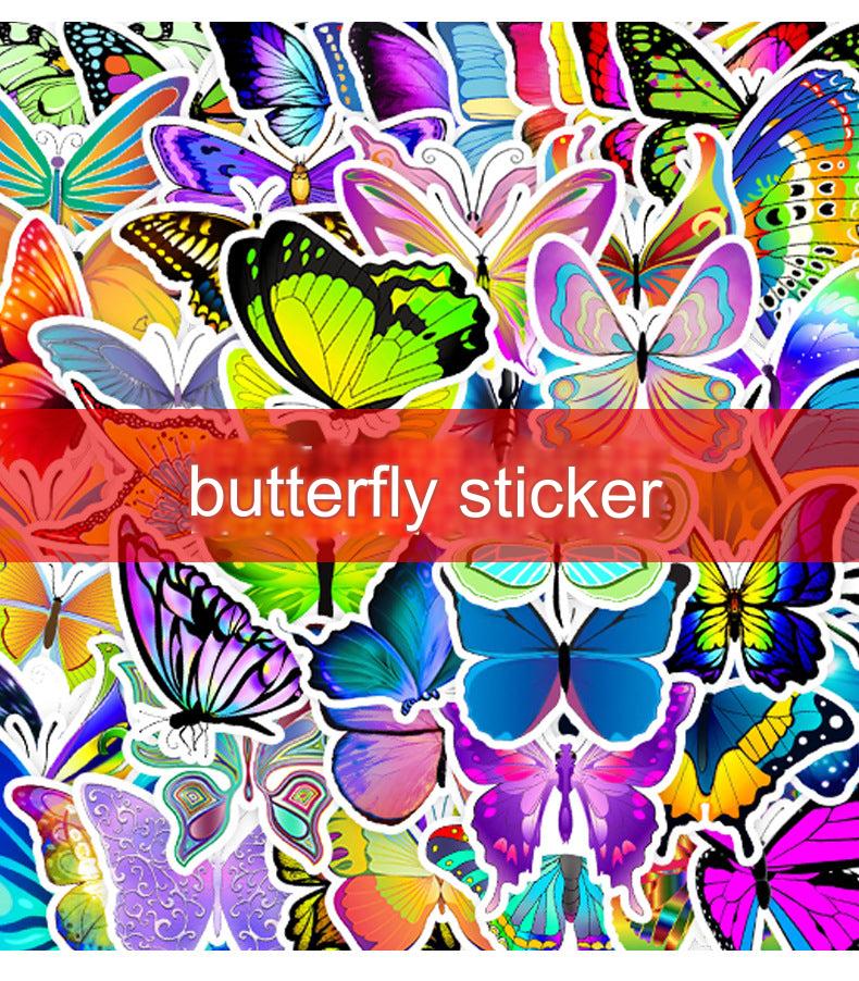 holographic butterfly sticker