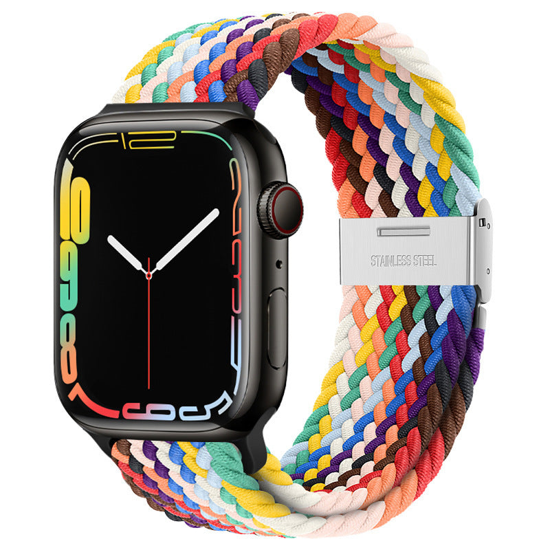 Premium Nylon Woven Strap for Apple Watch - Fits All Series and Sizes - Adjustable Buckle - Stylish and Durable