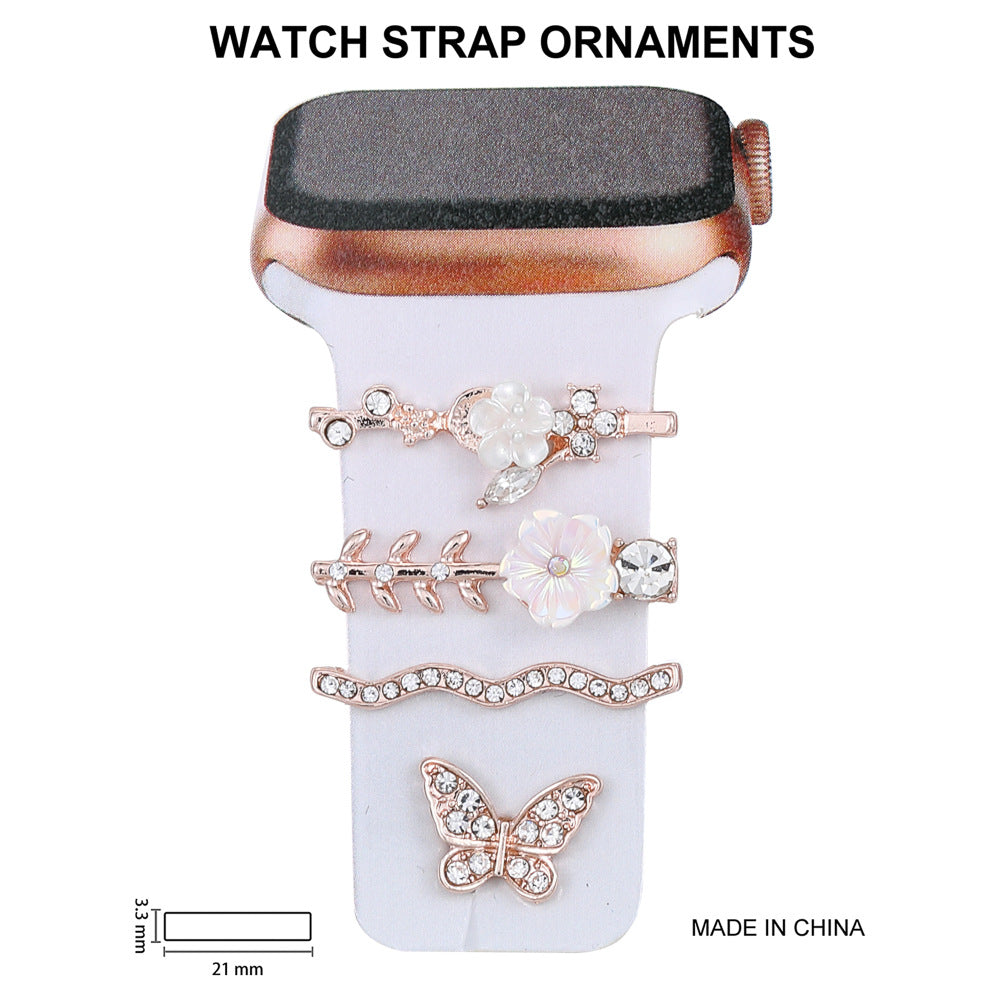 Stylish Rhinestone Silicone Strap for Apple Watch - Durable & Elegant Accessory