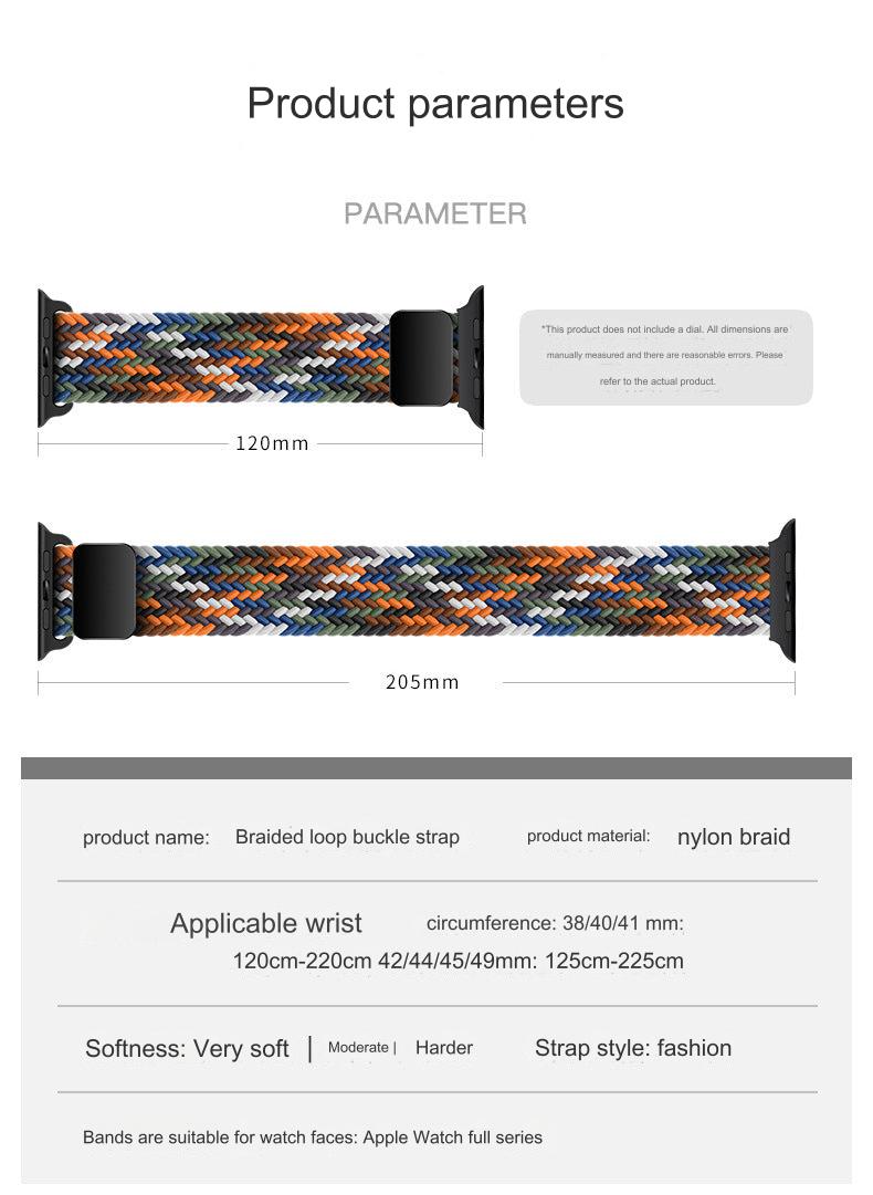 Stylish Nylon Woven Magnetic Apple Watch Band - Compatible with All Series