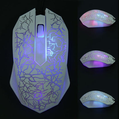 RGB Gaming Mouse - Ergonomic Wired 2400 DPI USB Optical Mouse with Colorful LED Backlight