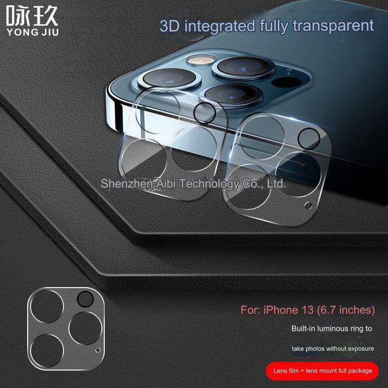 Premium Tempered Glass Lens Protector for iPhone 15/14/13/12/11 - Full Coverage 3D with Glow Ring